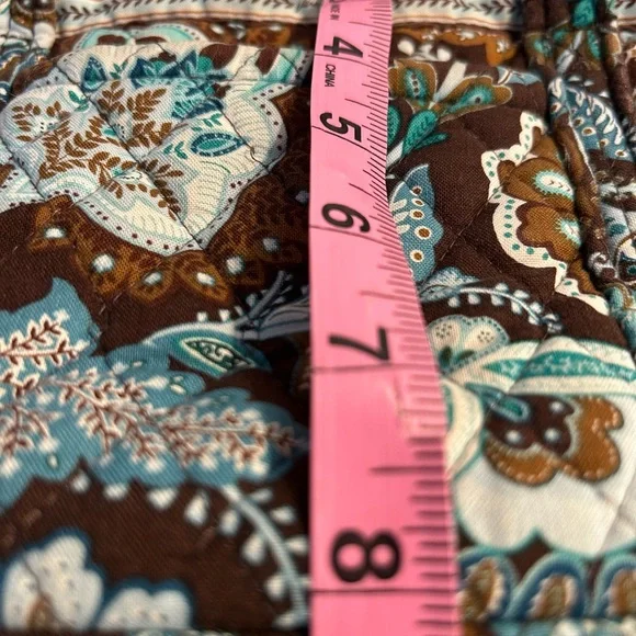 Vera Bradley Blue and Brown Floral Tote - Picture 8 of 9